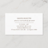 Elegant Botanical Branch Roze waterverf Visitekaartje (Achterkant)