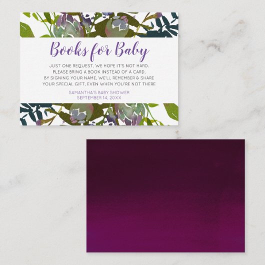 Elegant Botanical Breng een Kaart Baby shower (Voorkant / Achterkant)