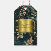 Elegant Botanical Christmas Corporate Business Cadeaulabel (Voorkant)
