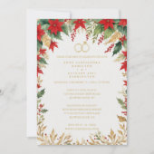 Elegant Botanical Christmas Frame Wedding Rings Kaart (Voorkant)