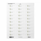 Elegant Botanical Christmas Return Address Etiket (Full Sheet)