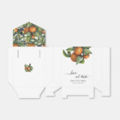 Elegant Botanical Citrus Greenery Wedding Bedankdoosjes (Uitgevouwen)