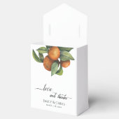 Elegant Botanical Citrus Greenery Wedding Bedankdoosjes (Geopend)