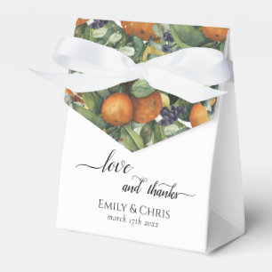 Elegant Botanical Citrus Greenery Wedding Bedankdoosjes