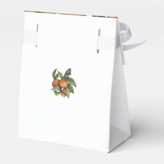 Elegant Botanical Citrus Greenery Wedding Bedankdoosjes (Achterkant)