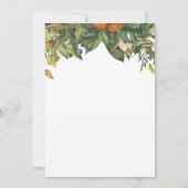 Elegant Botanical Citrus Greenery Wedding Kaart (Achterkant)