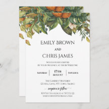 Elegant Botanical Citrus Greenery Wedding
