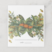 Elegant Botanical Citrus Greenery Wedding Plaatskaartje (Buitenkant ongevouwen)