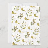 Elegant Botanical Citrus Greenery Wedding Save The Date (Achterkant)