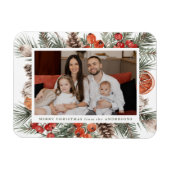 Elegant Botanical Citrus Holiday Photo Magneet (Horizontaal)