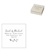 Elegant Botanical Couples Wedding Return Address  Rubberstempel (Gestempeld)