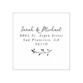 Elegant Botanical Couples Wedding Return Address  Rubberstempel (Afrduk)