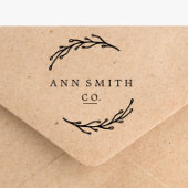 Elegant Botanical Custom Business Logo Name Rubberstempel