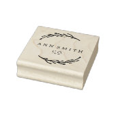 Elegant Botanical Custom Business Logo Name Rubberstempel (Stempel)
