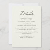 Elegant Botanical Engagement Party Invitation Kaart (Achterkant)