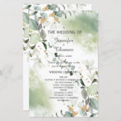 Elegant Botanical Eucalyptus Greenery Programme (Voorkant / Achterkant)