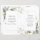 Elegant Botanical Eucalyptus Greenery Wedding (Voorkant / Achterkant)