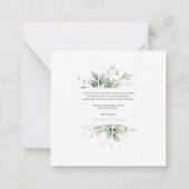 Elegant Botanical Eucalyptus Parchment Hartelijk d Notitiekaartje (Achterkant)