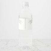 Elegant Botanical  Eucalyptus Wedding  Waterfles Etiket (Achterkant)