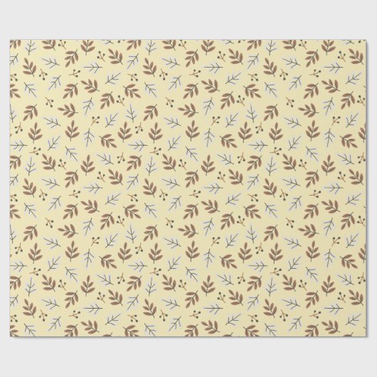 Elegant Botanical Fall Cadeaupapier (Vlak)