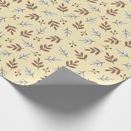 Elegant Botanical Fall  Cadeaupapier (Hoek)