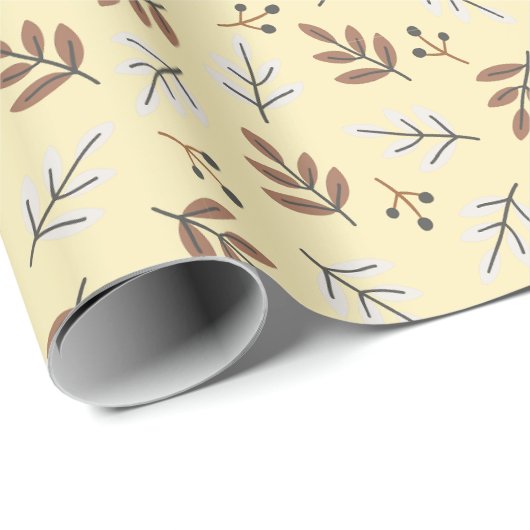 Elegant Botanical Fall  Cadeaupapier (Rol Hoek)