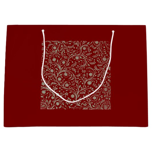 Elegant Botanical Floral Pattern – Minimal Nature  Groot Cadeauzakje (Voorkant)