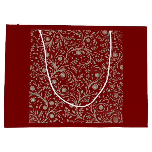 Elegant Botanical Floral Pattern – Minimal Nature Groot Cadeauzakje (Achterkant)