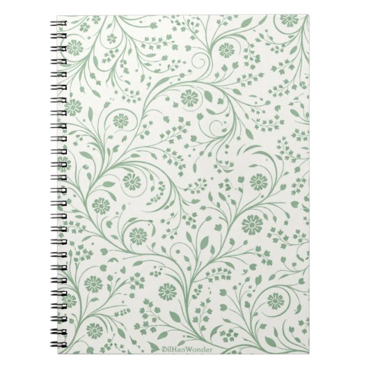 Elegant Botanical Floral Pattern – Minimal Nature  Notitieboek (Voorkant)