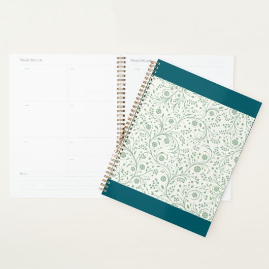 Elegant Botanical Floral Pattern – Minimal Nature  Planner (Display)