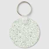Elegant Botanical Floral Pattern – Minimal Nature  Sleutelhanger (Voorkant)