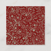 Elegant Botanical Floral Pattern – Minimal Nature  Vierkante Visitekaartje (Achterkant)