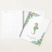 Elegant Botanical Floral Seahorse Planner (Display)