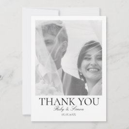 Elegant Botanical Floral Wedding Bedankkaart