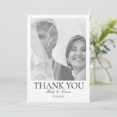 Elegant Botanical Floral Wedding Bedankkaart (Staand voorkant)