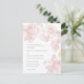Elegant Botanical Floral Wedding Briefkaart (Staand voorkant)