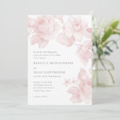 Elegant Botanical Floral Wedding Kaart (Staand voorkant)