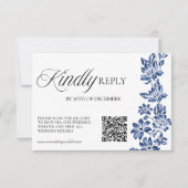 Elegant Botanical Floral Wedding  RSVP Kaartje (Voorkant)