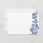 Elegant Botanical Floral Wedding  RSVP Kaartje (Achterkant)