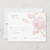 Elegant Botanical Floral Wedding RSVP Kaartje (Voorkant)
