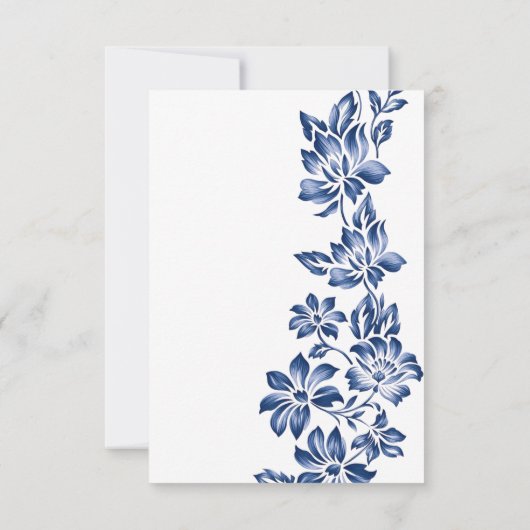 Elegant Botanical Floral Wedding Save The Date (Achterkant)