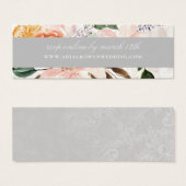 Elegant Botanical Floral Wedding Website RSVP Mini Visitekaartjes (Voorkant /achterkant)