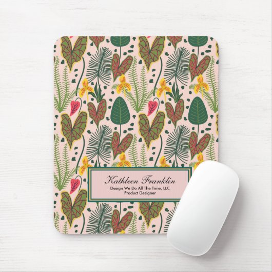 Elegant Botanical Flowers Greenery Muismat (Met muis)