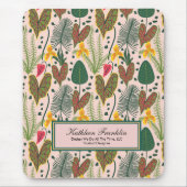 Elegant Botanical Flowers Greenery Muismat (Voorkant)