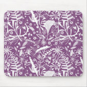 Elegant Botanical Folage Paars Muismat (Voorkant)