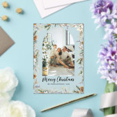 Elegant Botanical Foliage & Arch Christmas Card Acryl Uitnodigingen (Insitu (Huwelijk))