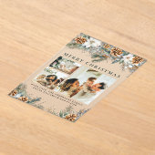 Elegant Botanical Foliage | Photo Christmas Card Acryl Uitnodigingen (Laagn)