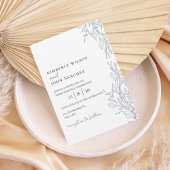 Elegant Botanical Frame Wedding Invitation Kaart