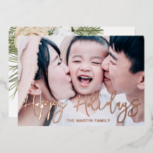 Elegant Botanical Full Photo met kerstmis