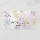 Elegant Botanical Glam Gold Visitekaartje (Voorkant)